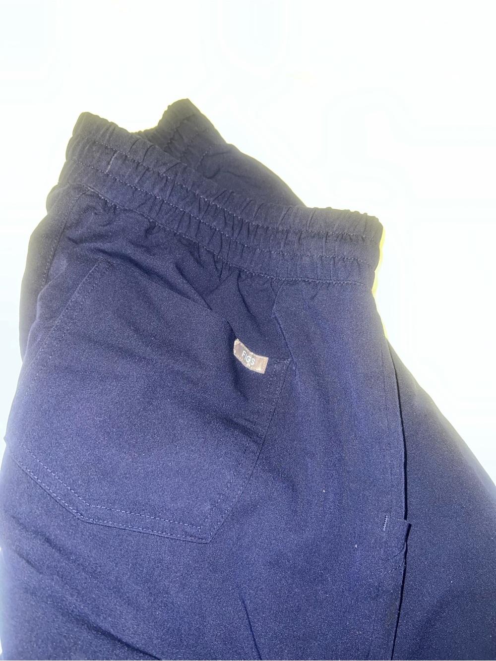 Figs Navy Elastic-Waist Track Pants for Women